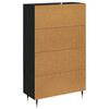 vidaXL Haut Armoire Ch&ecirc;ne noir 69,5 x 31 x 115 cm Bois d'ing&eacute;nierie