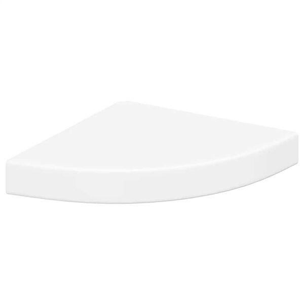 vidaXL &Eacute;tag&egrave;re d'angle flottante blanc 25x25x3,8 cm MDF