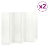 vidaXL Cloisons de s&eacute;paration 6 panneaux 2 pcs Blanc 240x180 cm Acier