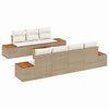 vidaXL Ensemble de canap&eacute; de jardin 8 pc Beige Poly rotin