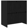 vidaXL Buffets 2 pcs Ch&ecirc;ne noir 70 x 41 x 75 cm Bois d'ing&eacute;nierie