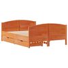 vidaXL Cadre de lit sans matelas cire marron 120x200cm bois pin massif
