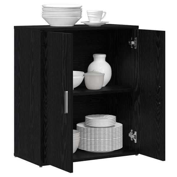 vidaXL Buffet 2 pcs Chêne noir 60 x 31 x 70 cm Bois d'ingénierie