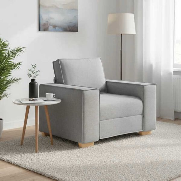 vidaXL Canap&eacute; Fauteuil Gris Nuage 60 cm Tissu