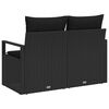 vidaXL Canapé de jardin avec coussin 120 x 62 x 69 cm polyrotin