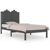 vidaXL Cadre de lit sans matelas gris bois massif