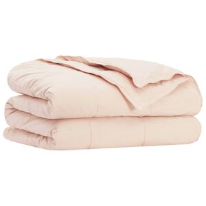 vidaXL Couette Beige 135 x 200 cm Fibre de kapok