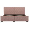 vidaXL Cadre de lit sans matelas Rose Velours 160x200 cm