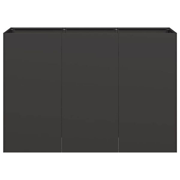 vidaXL Jardini&egrave;re noir 120x40x80 cm acier lamin&eacute; &agrave; froid