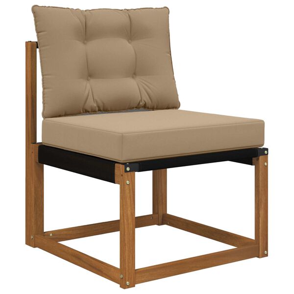 vidaXL Coussin de canap&eacute; d'ext&eacute;rieur 2 pcs Taupe Polyester