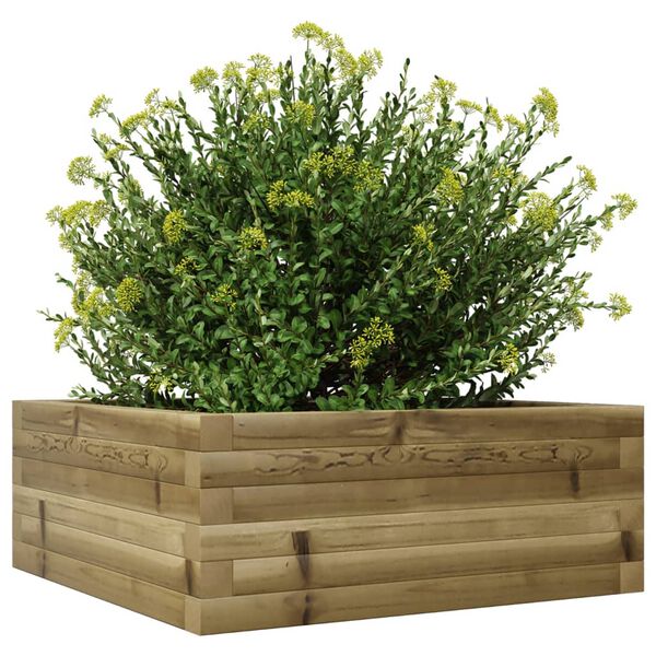 vidaXL Jardini&egrave;re 60x60x23 cm bois de pin impr&eacute;gn&eacute;