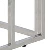 vidaXL Table console argenté acier inoxydable et verre trempé