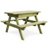 vidaXL Table de pique-nique pour enfants avec bancs Pin&egrave;de impr&eacute;gn&eacute;e