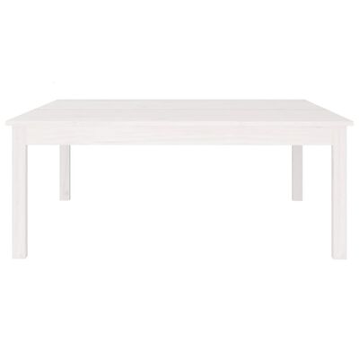 vidaXL Table basse Blanc 100x100x40 cm Bois massif de pin