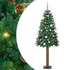 vidaXL Sapin de No&euml;l mince Vert 180 cm PVC et bois de pin massif