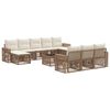 vidaXL Ensemble de canap&eacute; de jardin 11 pcs Beige et blanc cr&egrave;me