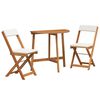 vidaXL Ensemble bistrot 3 pc Huile Naturelle Bois d'Acacia Massif