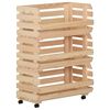 vidaXL Chariot &agrave; l&eacute;gumes 57x30x80 cm Bois de pin solide