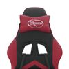 vidaXL Chaise de jeu pivotante Noir et rouge bordeaux Similicuir