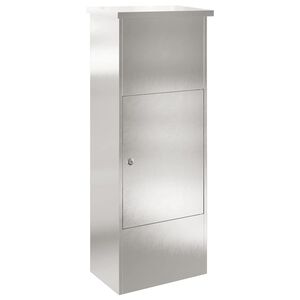 vidaXL Bo&icirc;te de d&eacute;p&ocirc;t de colis avec porte Argent&eacute; 44,5 x 29 x 110,5 cm