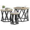 vidaXL Table d'appoint empilable 3 pcs Chêne Sonoma