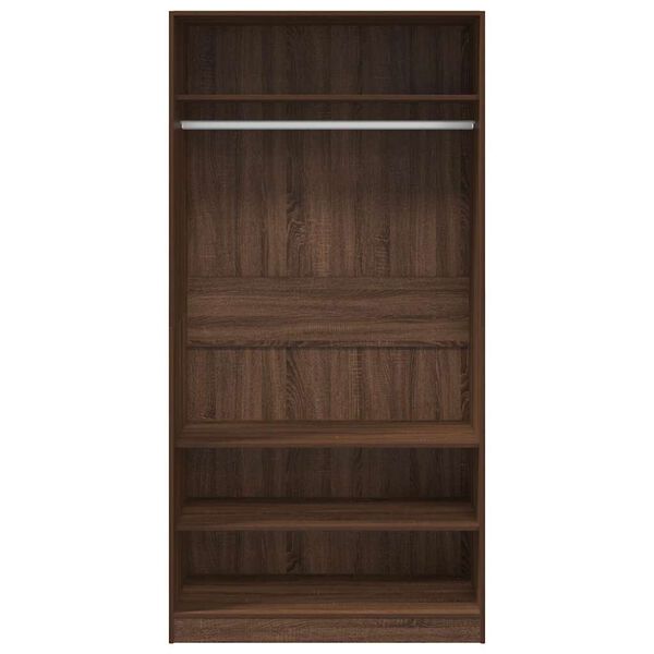 vidaXL Garde-robe ch&ecirc;ne marron 100x50x200 cm bois d'ing&eacute;nierie