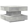 vidaXL Table basse rotative à 360 degrés gris béton 50x50x34,5 cm