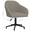 vidaXL Chaise pivotante de bureau Gris clair Velours