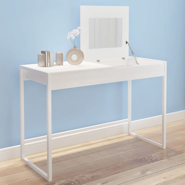 vidaXL Table de toilette blanche