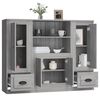 vidaXL Buffets 3 pcs sonoma gris bois d'ing&eacute;nierie