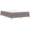 vidaXL Lit &agrave; ressorts avec matelas Taupe 140 x 200 cm tissu