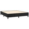 vidaXL Sommier &agrave; lattes de lit matelas et LED Noir 180x200 cm Velours