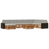 vidaXL Ensemble de canap&eacute;s d'ext&eacute;rieur 9 pc Naturel et gris clair