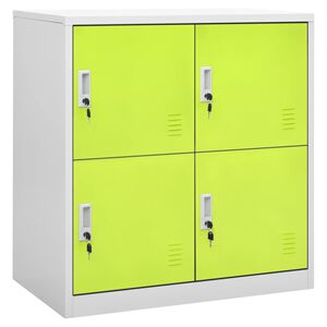 vidaXL Armoire &agrave; casiers Gris clair et vert 90x45x92,5 cm Acier