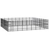 vidaXL Chenil d'ext&eacute;rieur pour chiens Acier 66,36 m&sup2;