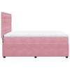 vidaXL Sommier &agrave; lattes de lit avec matelas Rose 160x200 cm Velours