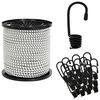 vidaXL Cords &eacute;lastiques avec crochets 6 mm Noir et Blanc