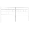 vidaXL T&ecirc;te de lit de remplacement m&eacute;tal blanc 193 cm