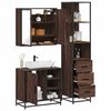 vidaXL Ensemble de meubles de salle de bain 3 pcs Chêne marron