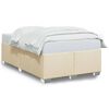vidaXL Cadre de lit sans matelas cr&egrave;me 120x190 cm tissu