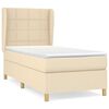vidaXL Sommier &agrave; lattes de lit avec matelas Cr&egrave;me 80x200 cm Tissu