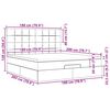 VidaXL Cadre de lit ottoman et matelas gris clair 180x200cm velours