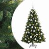 vidaXL Sapin de No&euml;l artificiel avec boules 120 cm 150 LED Blanc chaud