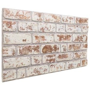 vidaXL Panneaux muraux 10 pc 100 x 50 cm Rouge et Blanc Mousse EPS