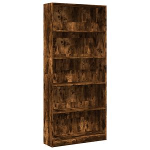 vidaXL Biblioth&egrave;que ch&ecirc;ne fum&eacute; 80x24x176 cm bois d'ing&eacute;nierie