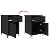 vidaXL Cabinet de chevet avec tiroir 2 pcs Ch&ecirc;ne noir 40 x 42 x 60 cm