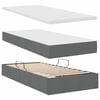 vidaXL Lit avec rangement et matelas Gris fonc&eacute; 90 x 190 cm