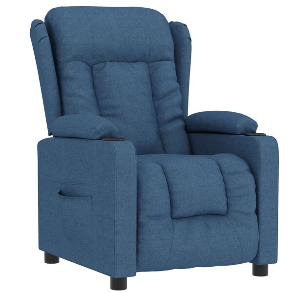 vidaXL Fauteuil inclinable Bleu Tissu