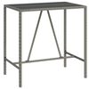 vidaXL Ensemble de bar de jardin et coussins 5 pcs gris r&eacute;sine tress&eacute;e