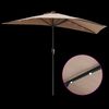 vidaXL Parasol de jardin Taupe 294 x 150 x 224 cm Polyester et Acier